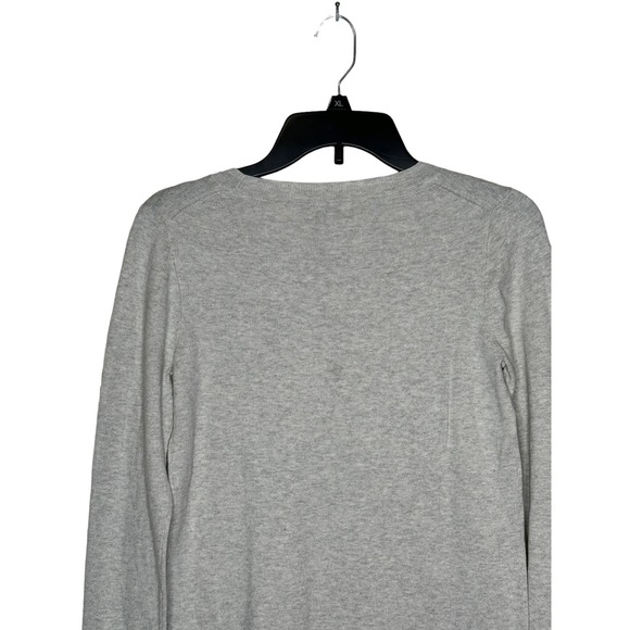 J. Crew Teddie Sweater - Women's Size XS,‎ Gray, Cocktail Logo, 100% Cotton - Picture 9 of 10
